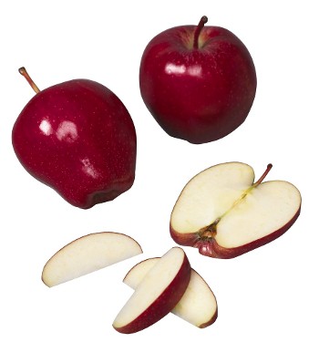 Whole and Cut Apples